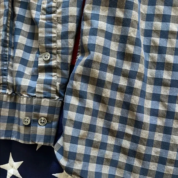 Checkered Blue and Grey Button-Up Shirt - Picture 13 of 15